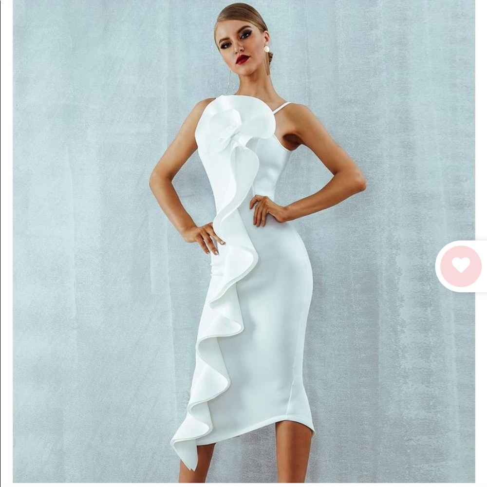 Sonja Morgan New York white bodycon dress